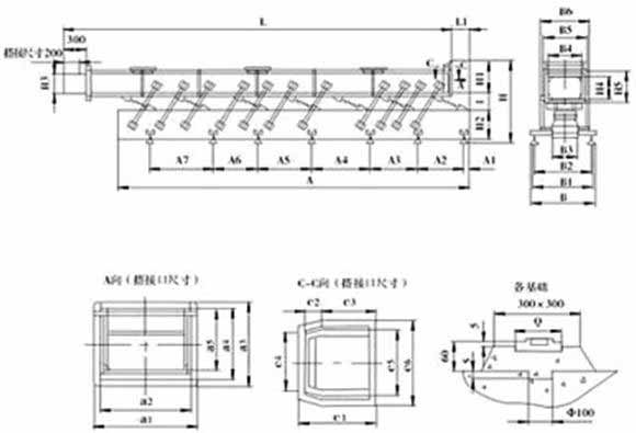 GZS型慣性振動輸送機(jī)外形尺寸